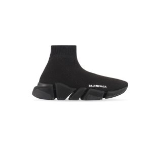 Women's Balenciaga Speed 2.0 Shiny Sneakers Black | 0519FDKCQ