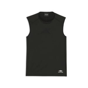 Men's Balenciaga 3b Sports Icon Sleeveless Crewneck Top Shirts Black | 9540VPGEY