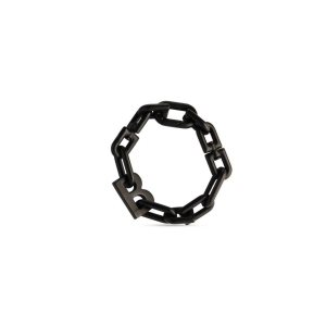 Men's Balenciaga B Chain Thin Bracelet Jewelry Black | 8095SYLMP