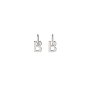 Men's Balenciaga B Chain Xs Earrings Jewelry Silver | 0579MKDXJ