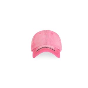 Men's Balenciaga Balenciaga Caps Fuchsia / Black | 7528KMUWH