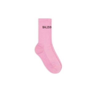 Men's Balenciaga Balenciaga Tennis Socks Pink | 3729HAWTF