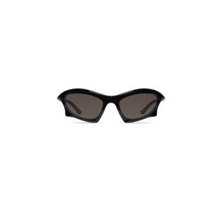 Men's Balenciaga Bat Rectangle Sunglasses Black | 0926JLNTG