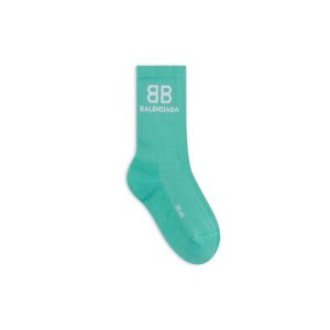 Men's Balenciaga Bb Tennis Socks Green | 8702UYPOZ