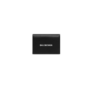 Men's Balenciaga Cash Mini Wallets Black / White | 2690RJYUP