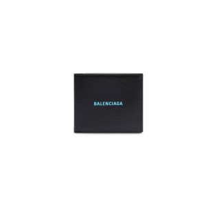 Men's Balenciaga Cash Square Folded Wallets Black | 8517EXNSF