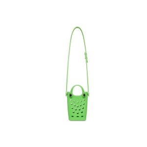 Men's Balenciaga Crocs Phone Holder Strap Mini Bag Green | 5914RKHQW