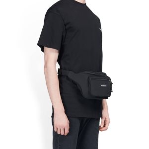 Men's Balenciaga Explorer Beltpack Belt Bags Black | 5136PIFAG