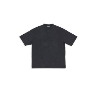 Men's Balenciaga Fashion Institute Medium Fit T Shirts Black | 5187UNVYI