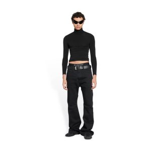 Men's Balenciaga Flared Pants Black | 3824RLJHU