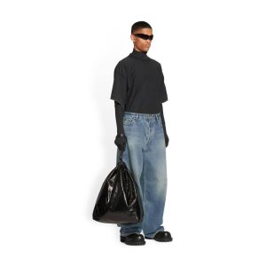 Men's Balenciaga Large Baggy Jeans Pants Blue | 1702POXKM