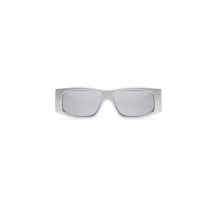 Men's Balenciaga Led Frame Sunglasses Silver | 9054NHAXK