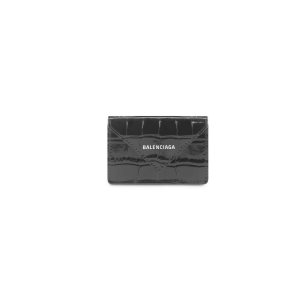 Men's Balenciaga Papier Mini Wallets Black | 3541VOPBC