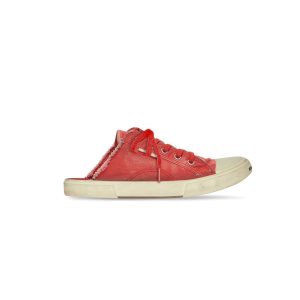 Men's Balenciaga Paris Mule Sneakers Red | 7125OTSNM