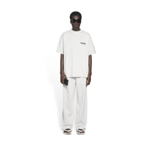 Men's Balenciaga Political Campaign Large Fit T Shirts White | 2693NARPU