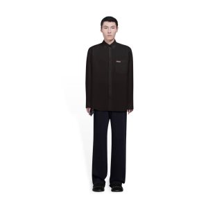 Men's Balenciaga Political Campaign Shirts Black | 0435EZTDU