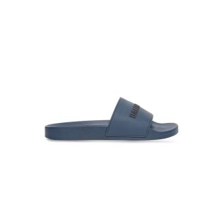 Men's Balenciaga Pool Slide Sandals Blue | 5847DJHXZ