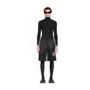 Men's Balenciaga Property Baggy Shorts Pants Black | 6825SWCER