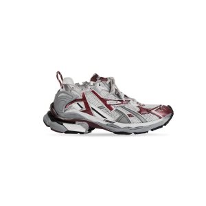 Men's Balenciaga Runner Sneakers Burgundy | 2948RDHKW