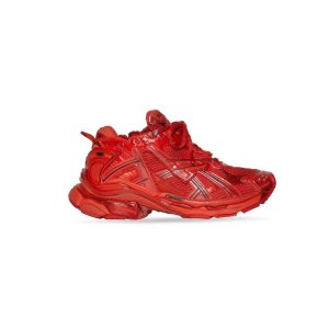 Men's Balenciaga Runner Sneakers Red | 9712WAEZD