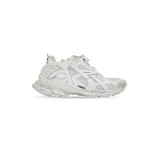 Men's Balenciaga Runner Sneakers White | 7293FKYDR