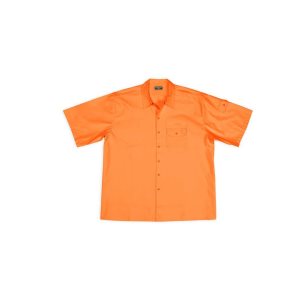 Men's Balenciaga Short Sleeve Pocket Shirts Orange | 6905ARHOS