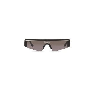 Men's Balenciaga Ski Rectangle Sunglasses Black | 9143VHJEL