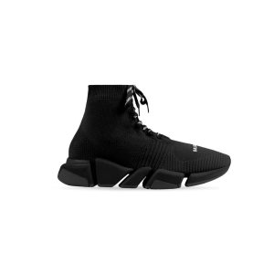 Men's Balenciaga Speed 2.0 Lace-up Recycled Knit Sneakers Black | 1543FJYDV