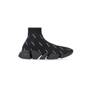 Men's Balenciaga Speed 2.0 Recycled Knit Sneakers Black | 0472ZDARP