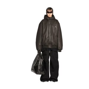 Men's Balenciaga Sporty B Taxi Blouson Jackets Brown | 7529KPNLI