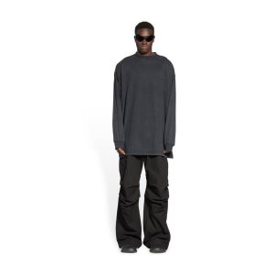 Men's Balenciaga Strike 1917 Long Sleeve T Shirts Black | 4038URVTE