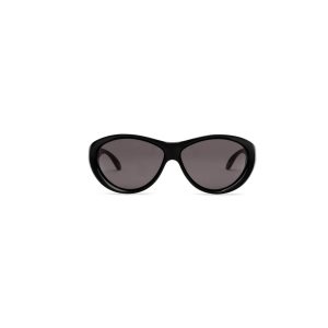 Men's Balenciaga Swift Round Sunglasses Black | 8542HPFVX