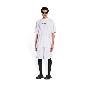 Men's Balenciaga Swim T Shirts White | 2385NIKGC