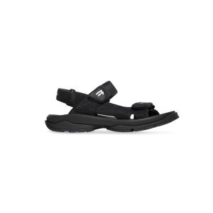 Men's Balenciaga Tourist Sandals Black | 5609BJXAY