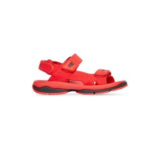 Men's Balenciaga Tourist Sandals Red | 1570OJQHK