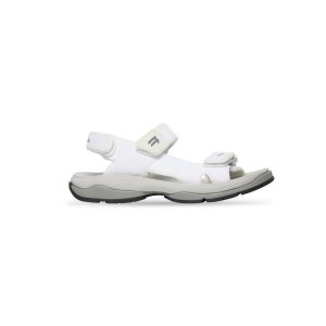 Men's Balenciaga Tourist Sandals White | 3016GBZXY