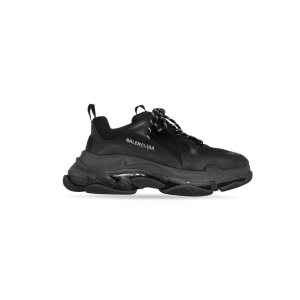 Men's Balenciaga Triple S Clear Sole Sneakers Black | 7194ECWOD