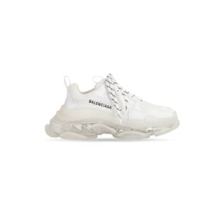 Men's Balenciaga Triple S Clear Sole Sneakers White | 8372KOLEJ