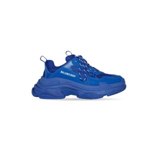 Men's Balenciaga Triple S Sneakers Indigo | 3792IKVOF