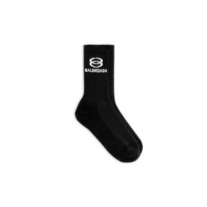 Men's Balenciaga Unity Tennis Socks Black | 8935HYZID