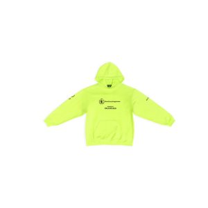 Men's Balenciaga Wfp Medium Fit Hoodie Yellow | 0634YAMCO