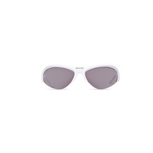 Men's Balenciaga Wire Cat Sunglasses White | 5496NIWPZ