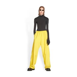 Women's Balenciaga 3b Sports Icon Tracksuit Pants Yellow | 4639DHKOQ