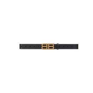 Women's Balenciaga Bb Hourglass Medium Belts Black | 8493LJTNV