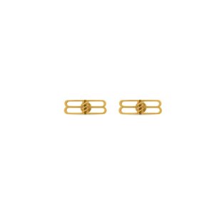 Women's Balenciaga Bb Icon Earrings Jewelry Gold | 8467TEZQM