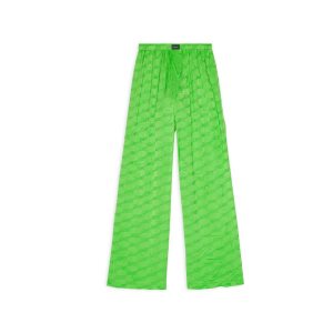 Women's Balenciaga Bb Monogram Pyjama Pants Green | 0672WATNU