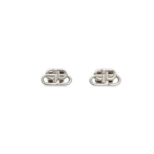 Women's Balenciaga Bb Stud Xs Earrings Jewelry Silver | 9564MNPGU