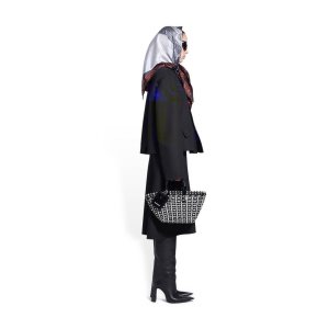 Women's Balenciaga Bistro Xs Basket With Strap Tote Bags Black | 7294EIXHW