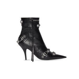 Women's Balenciaga Cagole 90mm Boots Black | 1869POAGH