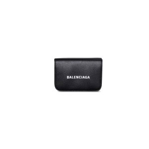 Women's Balenciaga Cash Mini Wallets Black / White | 7805YOHWB